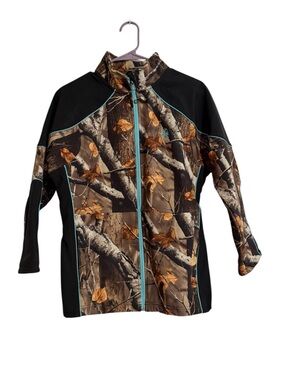 Legendary Whitetails Black Fleece Jacket with Teal Trim